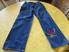 Platinum FUBU Muhammad Ali Boxer Embroidered Blue Jeans Boys Size 16