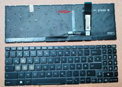 Tastatur MSI GP76 GF76 GF77 GT77 GS77 RGB Beleuchtung Keyboard