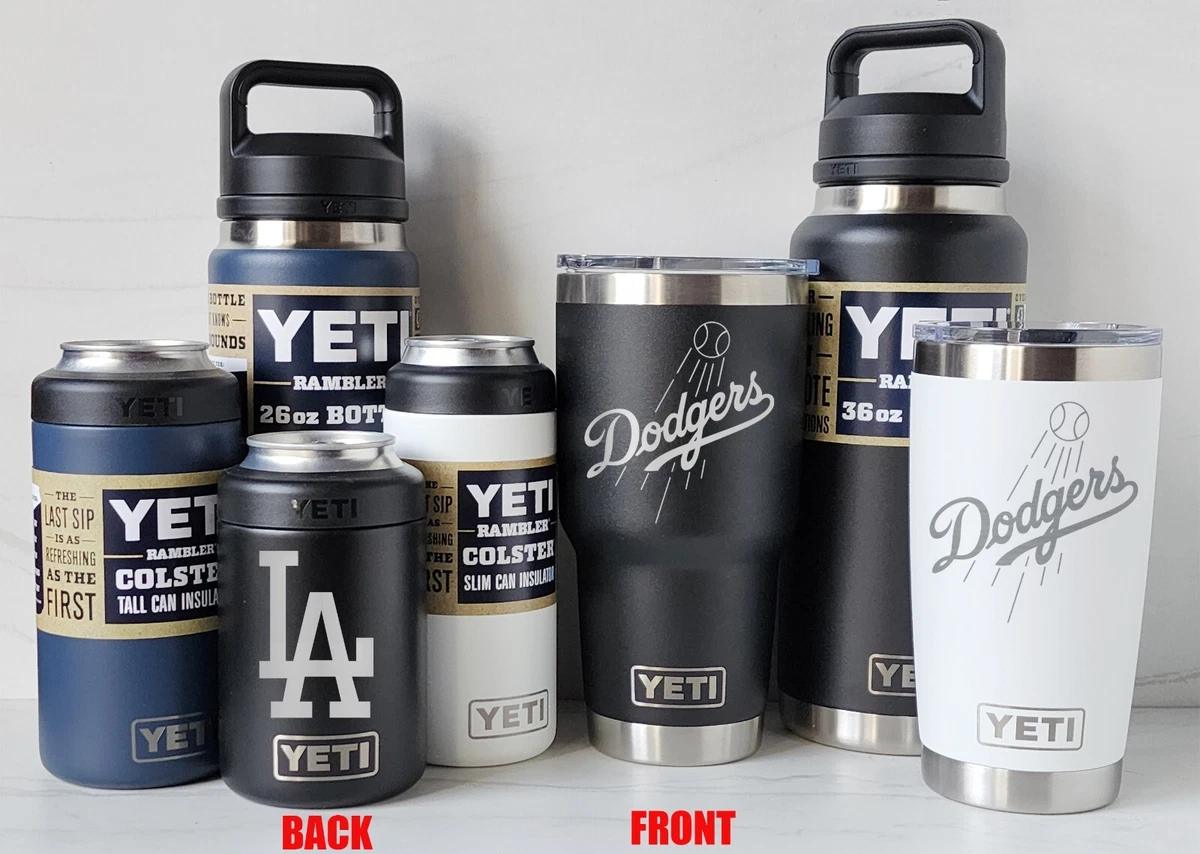 LA DODGERS YETI Laser Engraved Tumblers and Can Colsters, 2-Side