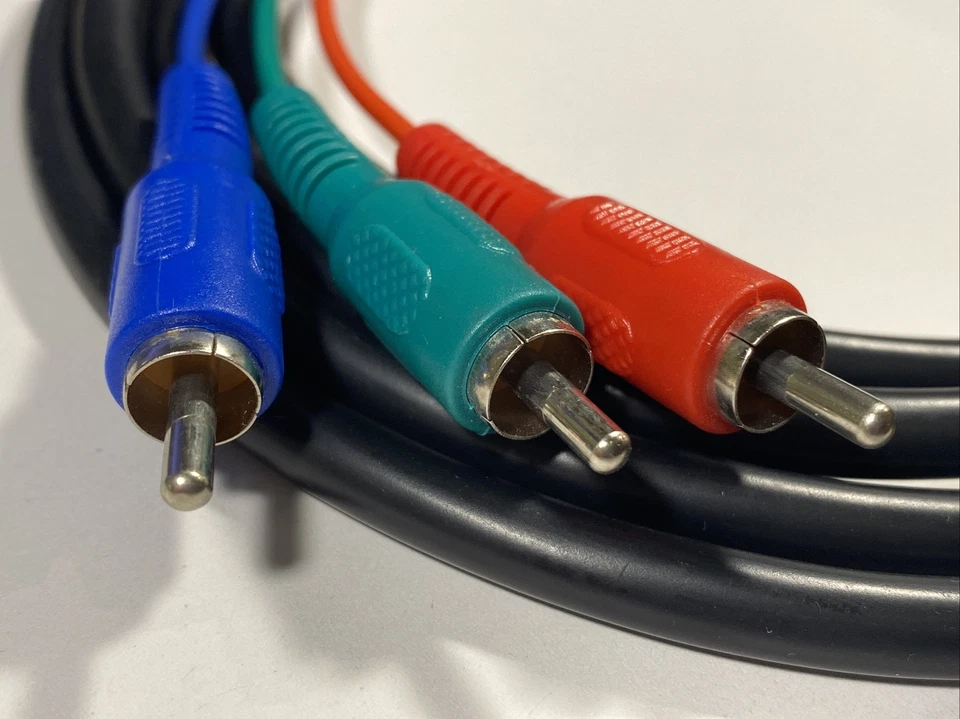 Adapter Kabel 1,8m VGA Stecker (15 pol.) auf 3x Cinch RGB YUV Composite Stecker - Bild 2 von 3