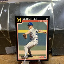 1991 Score Baseball Card Mike Hartley Los Angeles Dodgers #252