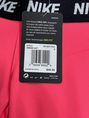 Girl’s Nike Dri-Fit Capri Leggings Color Racer Pink Size 4 XS NEW NWT MSRP $30 - Picture 9 of 10