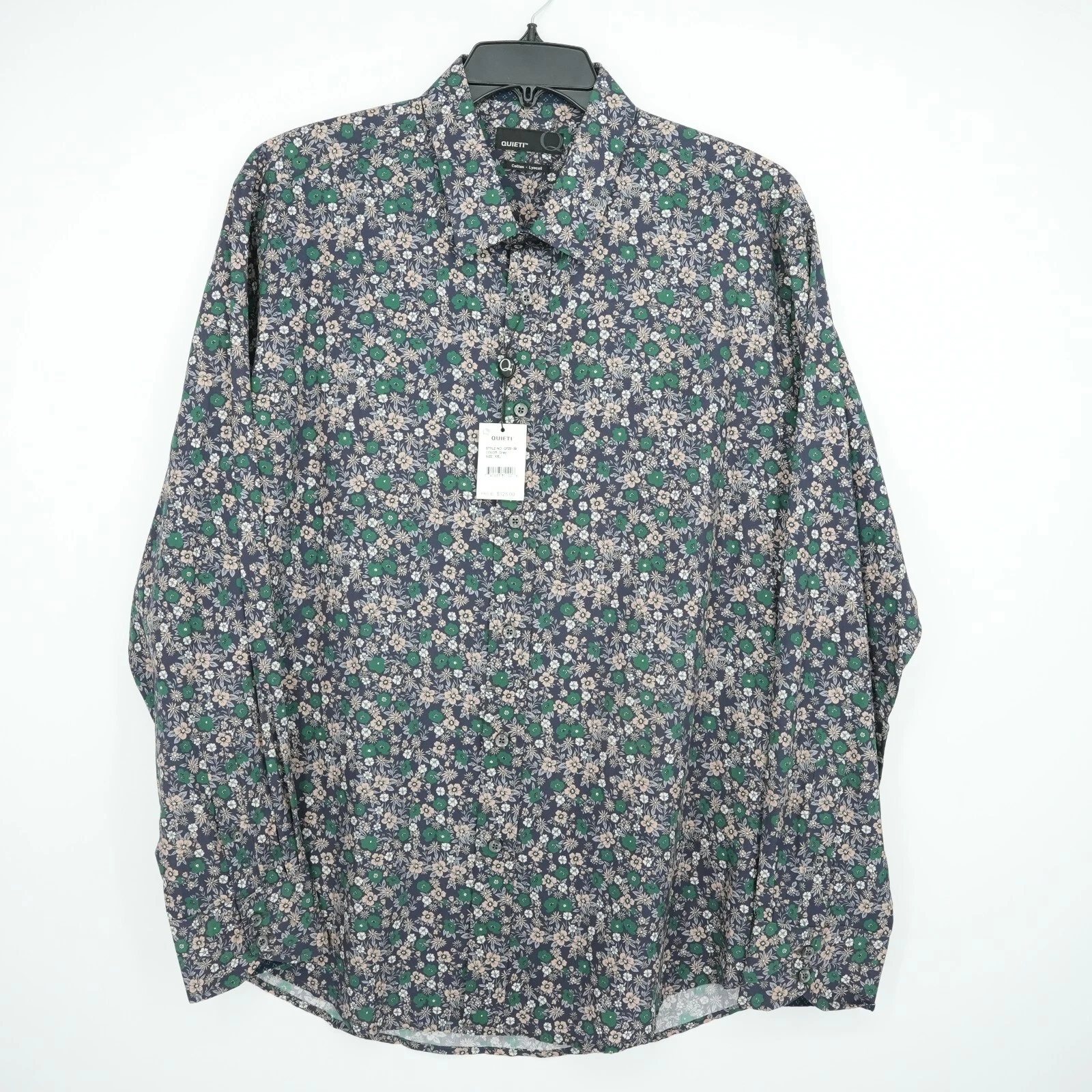 Quieti Long-Sleeve Shirt XXL Green Black Tan Gray Floral Cotton Lyocell NWT $125
Opens in a new wind