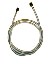 6AN 10ft NITROUS OXIDE OR FUEL LINE PTFE STAINLESS BRAIDED HOSE BLACK ENDS