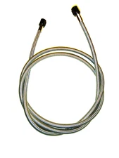 6AN 10ft NITROUS OXIDE OR FUEL LINE PTFE STAINLESS BRAIDED HOSE BLACK ENDS