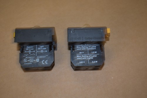 Cutler Hammer Pushbutton Switch (1) E22D Series B1 & (1) E22B2 Series A1 - Picture 4 of 6