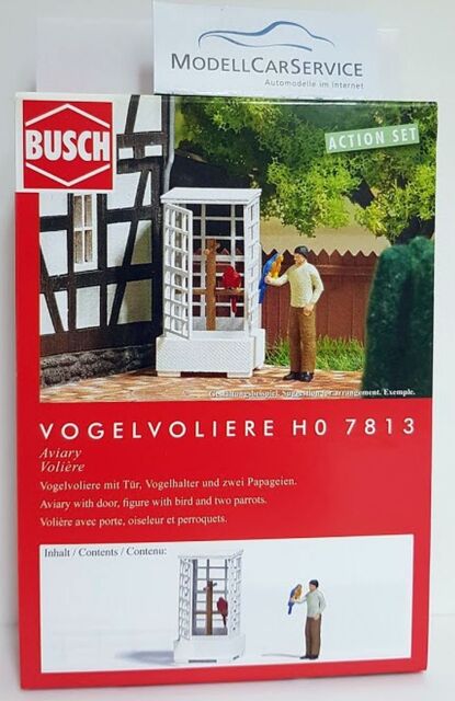 Busch 1/87 (H0): 7813 " Action Set: Aviary ", with Figures