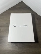 Oscar De La Renta Box Empty Gift Jewelry White Plush Foam Lined 9x12x2.5” New