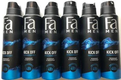 FA MEN Fa Deo Spray Men Kick Off Deodorant & Bodyspray 150 ml 6er Pack