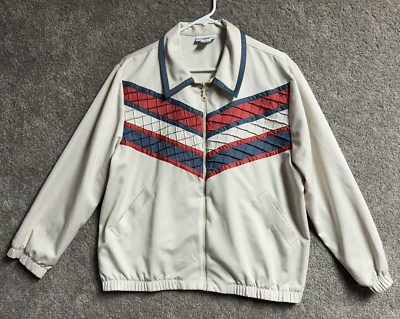 Alfred Dunner Jacket Size 16P Petite Vintage 80s Zip Retro 