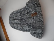 Life Is Good Faux Leather Slouchy Beanie Winter Hat Stocking Cap Green OS