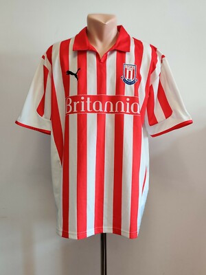 Football shirt soccer FC Stoke City Potters Home 2004/2005 Puma Jersey Red  Men L