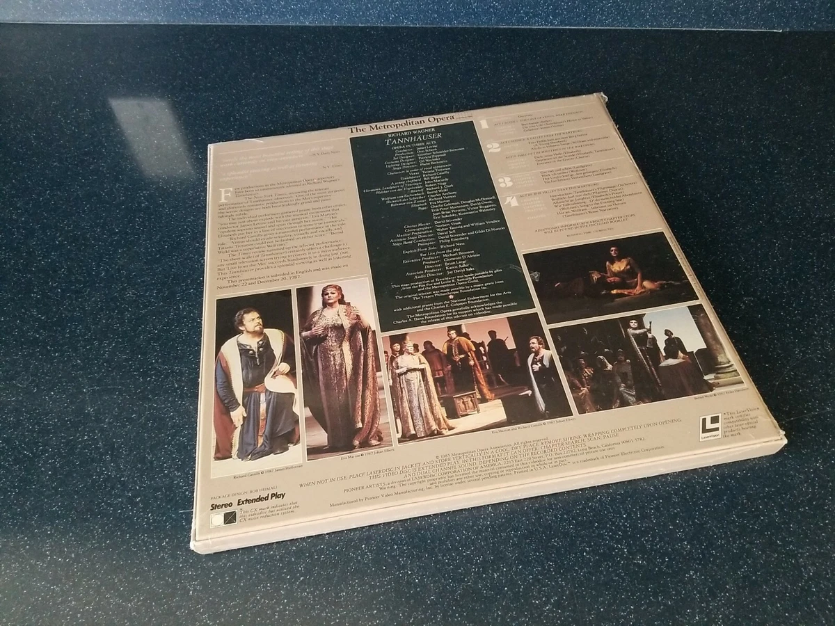 THE METROPOLITAN OPERA Richard Wagner TANNHAUSER Laserdisc LD Box