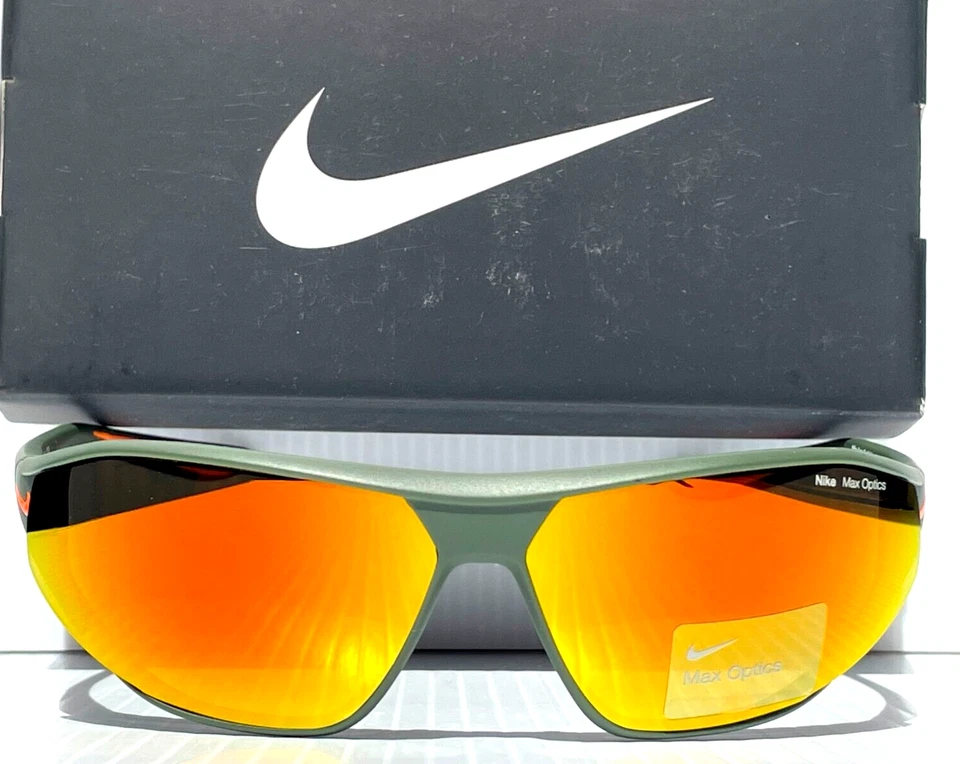 Gafas de sol Nike AERO SWIFT Cargo Caqui MAX Óptica Naranja Lente Espejo DQ0993 325 Foto 2 de 4