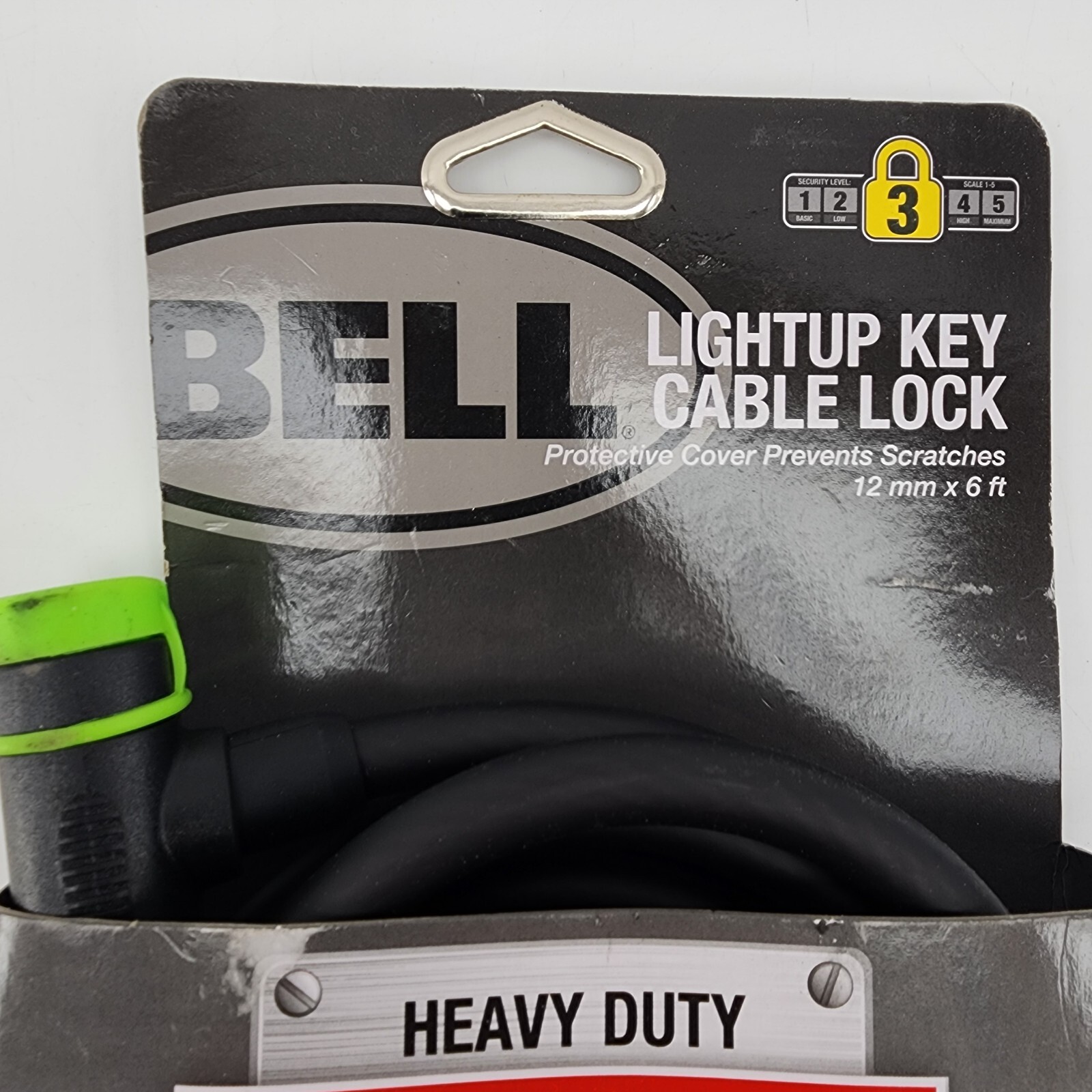 Bell Key Cable Bike Lock, Heavy Duty Extra Thick Steel Core, 8mm. x 6ft