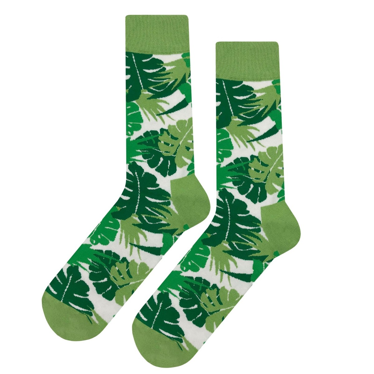 green mens dress socks Mid-Calf Mens Dress Socks - Green Ribbed - Organic Cotton main image 1
