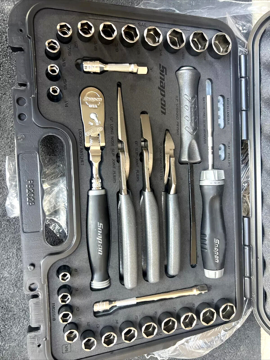 SNAP ON TOOLS NEW 33Pc 3/8 Dr Metric SAE General Service Foam Set 