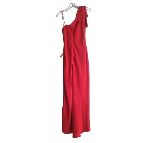 Ieena for Mac Duggal 26665 Kleid rot Schleife ein Schulter Seitenschlitz - Bild 6 von 11