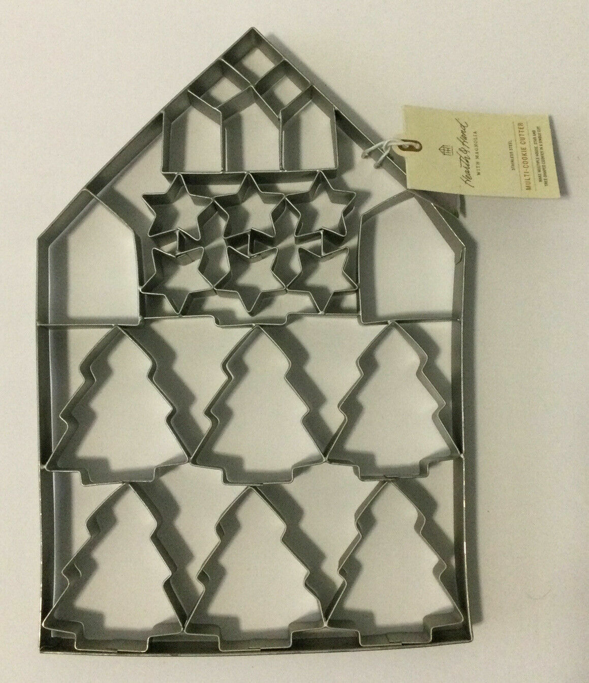 Hearth and Hand Magnolia Multi Christmas Cookie Cutter House Star & Tree