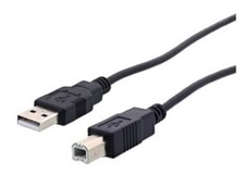 USB Printer Cable, Black, 10 ft