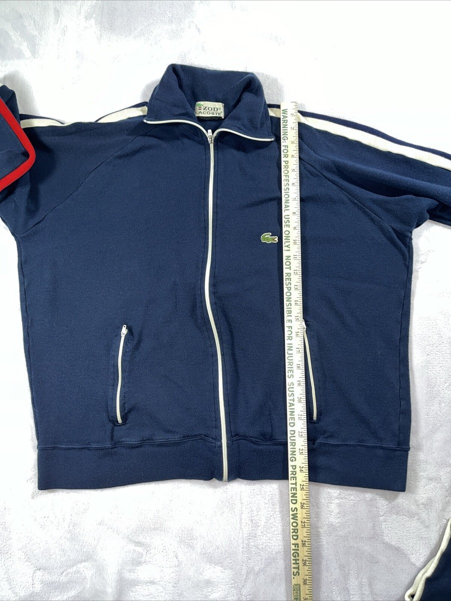 Izod Lacoste Vintage Track Suit Mens XL Jacket Pants Acrylic Izod Lacoste Vintage Track Suit Mens XL Jacket Pants Acrylic