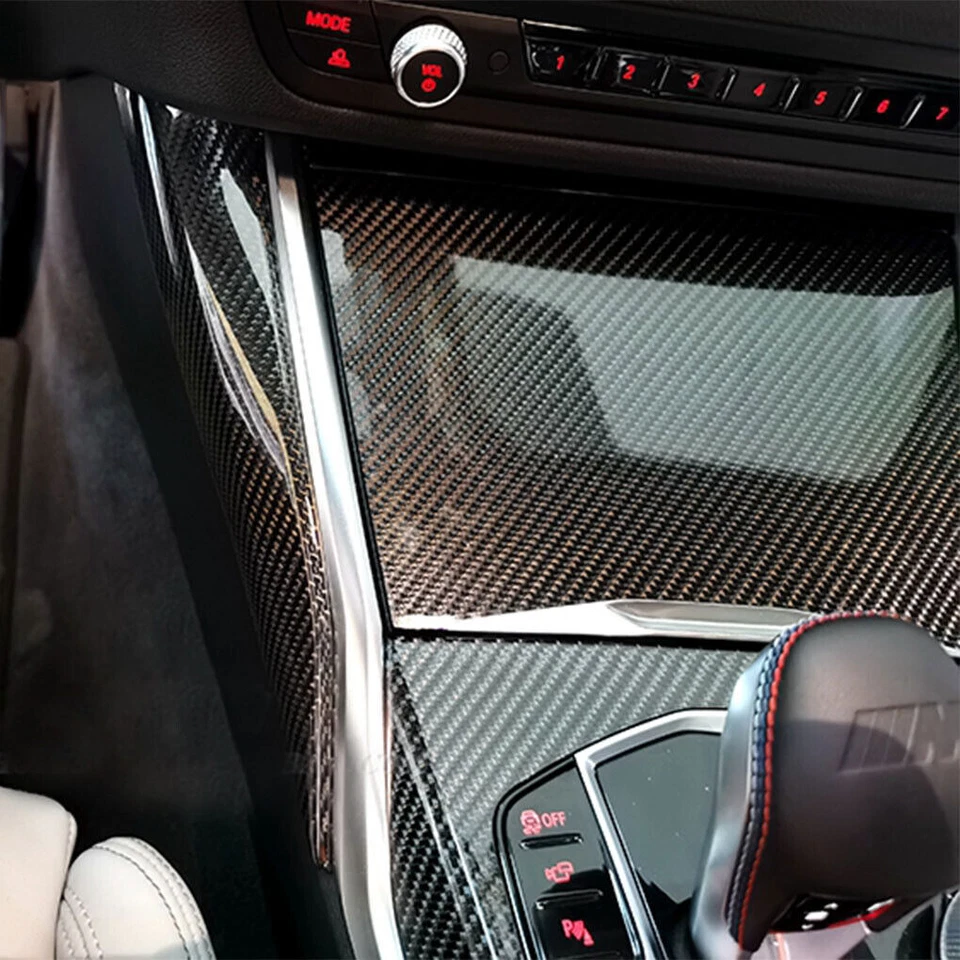 For BMW G20 G22 330i 430i G80 G82 M3 M4 Carbon Fiber Console Gear Box Side Trim - Изображение 4 из 4