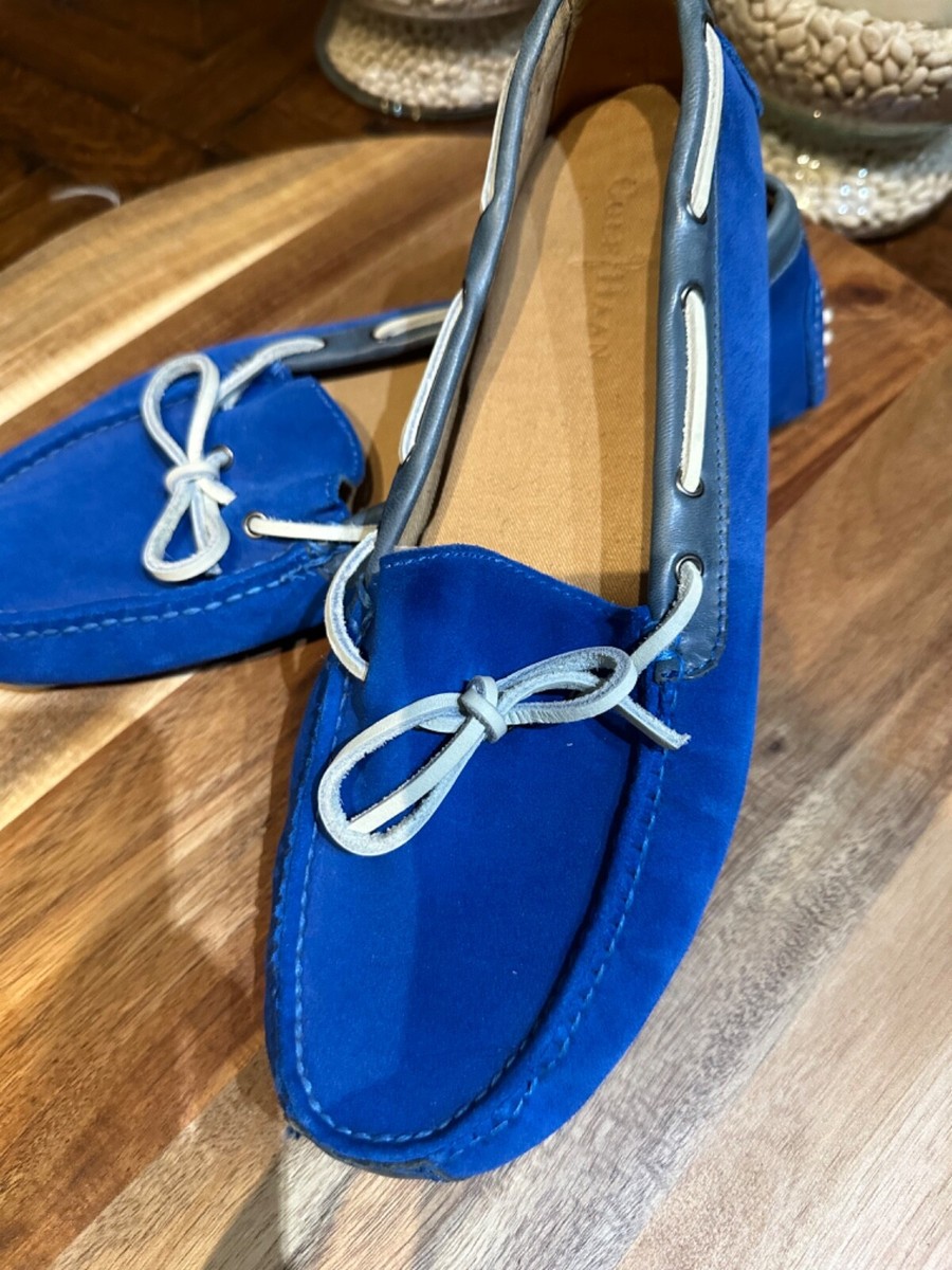 Men's Cole Haan Empire Blue Suede Loafers fit like