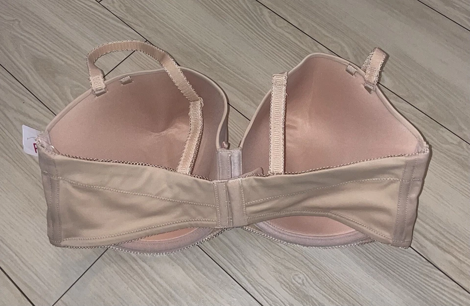 Freya 4233 Deco Moulded Strapless Bra Lined Underwire Womens 38F Beige New - Изображение 4 из 4