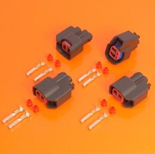 4 x EV6 EV14 2 Pin Way Denso USCAR Female Connector Plug Kit for Bosch Injector
