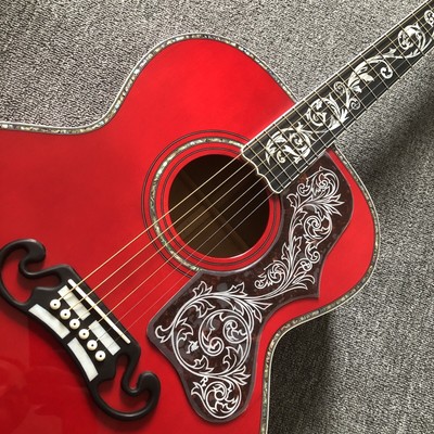 New Jumbo body high quality soundtrack, ebony fingerboard, abalone shell.