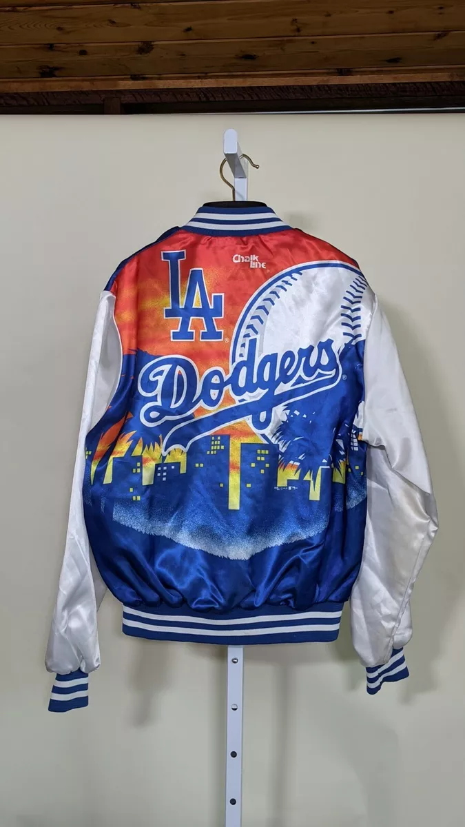 Los Angeles Dodgers Vintage Chalk Line Iconic Cityscape Satin Jacket  Deadstock | eBay