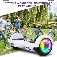 SISIGAD Hoverboard for Kids Ages 6-12, with Built-in Bluetooth Speaker and 6.5"
