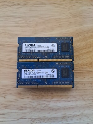 Lot Of 10 ELPIDA 4GB 1RX8 PC3-12800S-11-12-B4