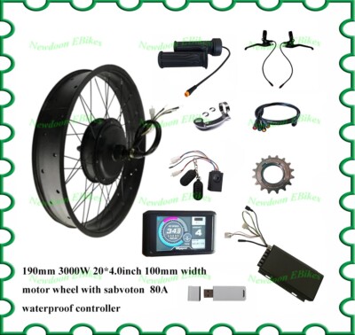 190mm dropout 72v 3000W 100mm width Fat Bike Rear