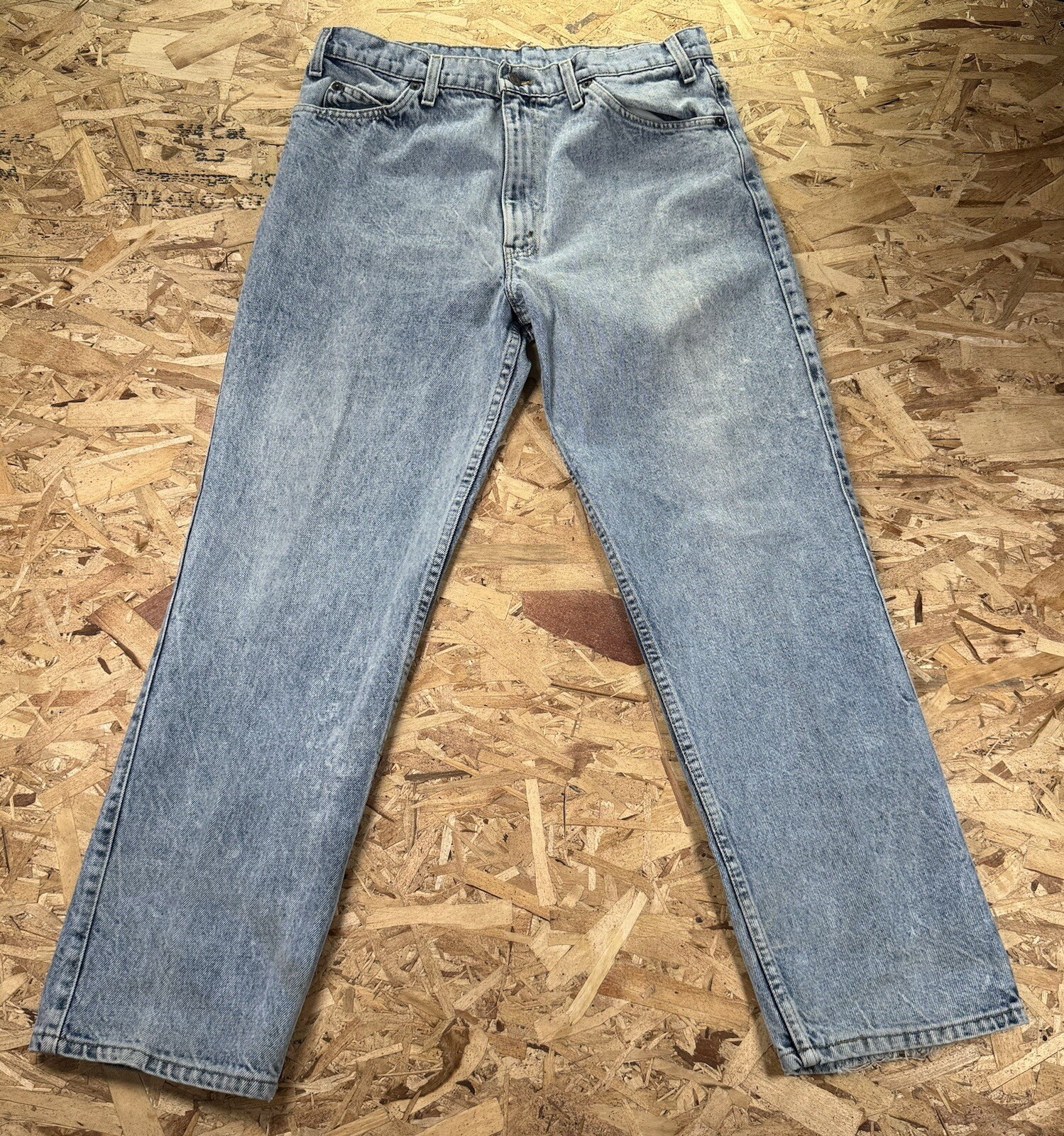 Vtg Levis Two Horse Brand Leather Patch Mens 36x30 Made In USA Stone Wash 80s