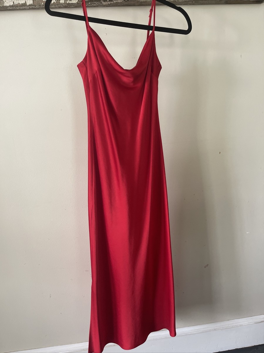 red slip formal dress Gothic Burgundy Slip Formal Dress With Corset Plus Size Size 20W / Red main image 1