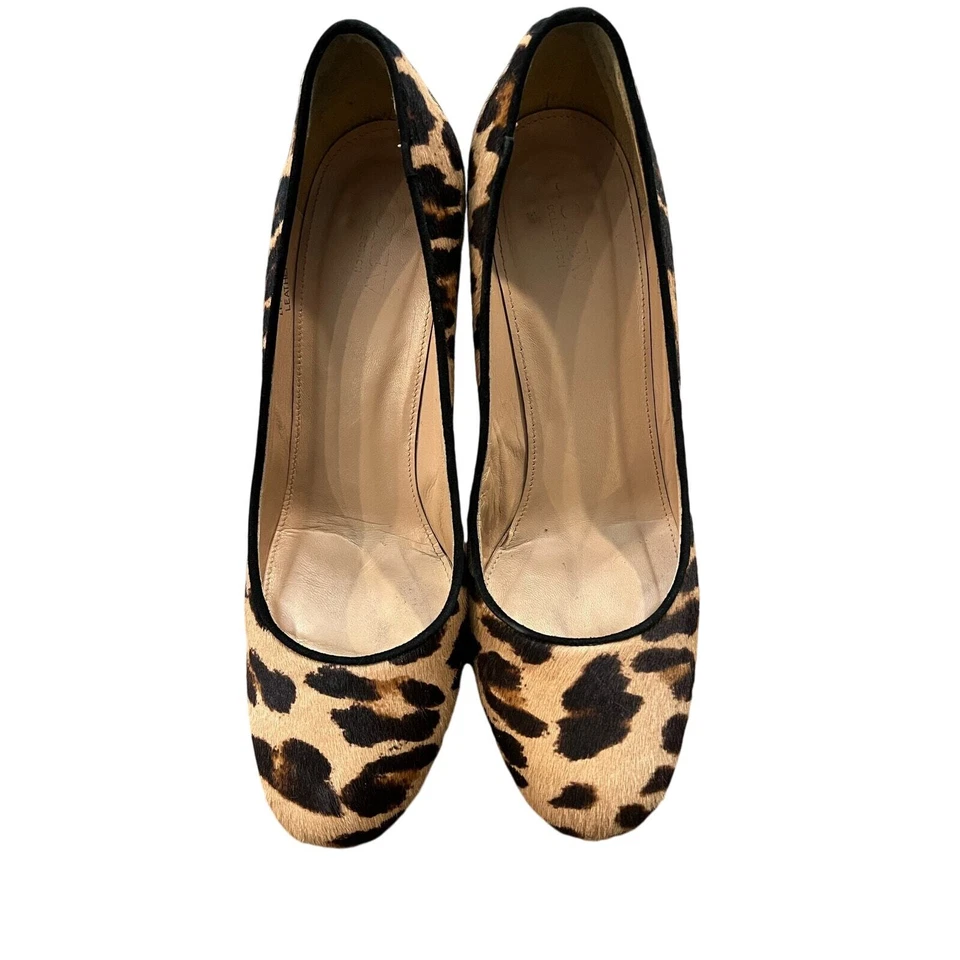 Bombas de pelo de becerro con estampado de leopardo J Crew hechas en Italia SX 10M Foto 2 de 4