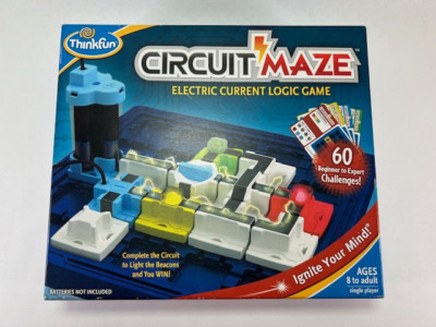 Circuit Maze Electric Current Logic Game STEM -Thinkfun COMPLETE - Tested Works.