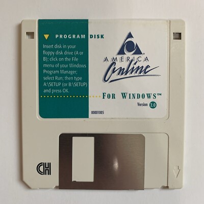 AOL America Online v2.0 3.5 Floppy Disk Vintage Software Rare Gray disk |  eBay