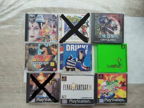 Lote juegos Playstation 1 japoneses y PAL España, usados