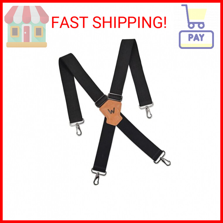 WELKINLAND 2Inch Men's Suspenders w/Hooks, Heavy Duty suspenders for men, Work s