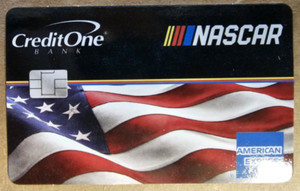 pretend fake creditone  nascar american express credit card (NOT A VALID CARD)