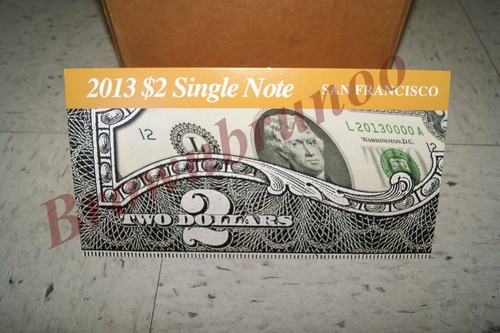 2013 $2 Single Note Collection Two Dollar Federal Reserve Bank of SAN FRANCISCO - Picture 1 of 6