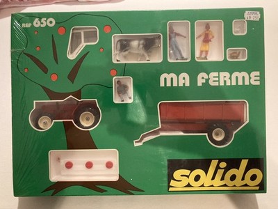 Boxed Model Vintage Solido 650 Ma Ferme Farm Tractor Gift Set 