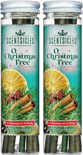 Scentsicles O Christmas Tree Scented Christmas Ornaments with Hooks - 2 Bottl...