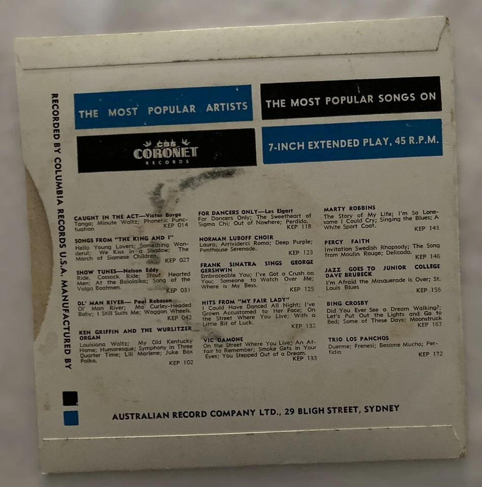 Doris Day LOVE ME OR LEAVE ME Coronet 7"45rpm KEP-202 1959 - Image 2 of 4