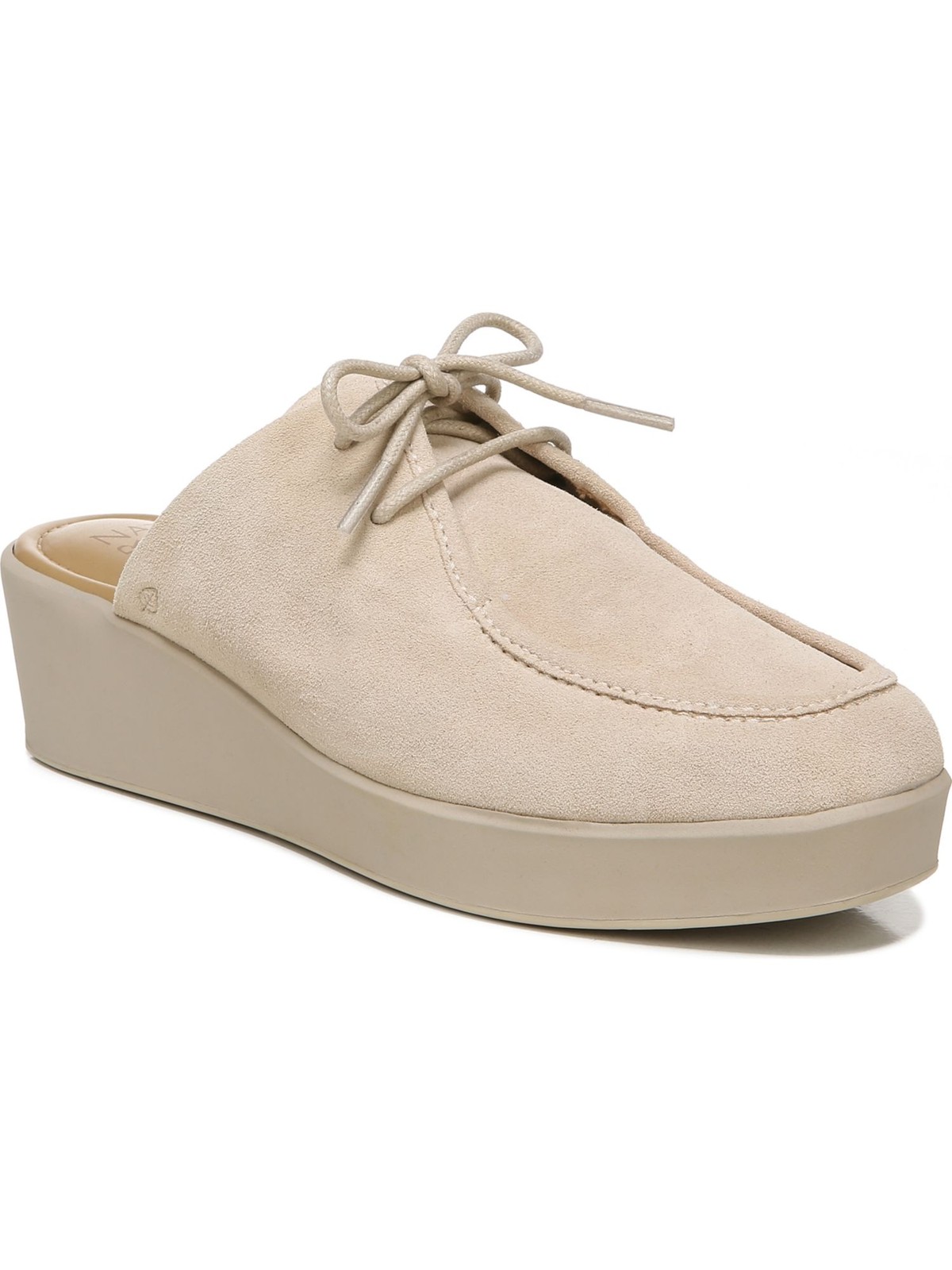 Naturalizer Women's Beige Taline Almond Toe Wedge Heel Mules Size 8.5 Medium