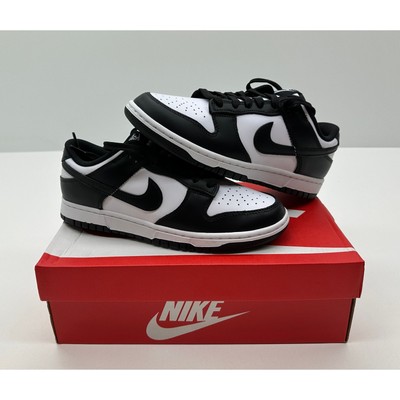 NIKE MEN'S DUNK LOW RETRO (PANDA) SHOES WHITE/BLACK SIZE 8 NIB #800RA