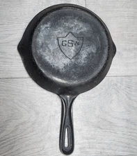 VINTAGE GSW NO 6 CAST IRON SKILLET FRY PAN