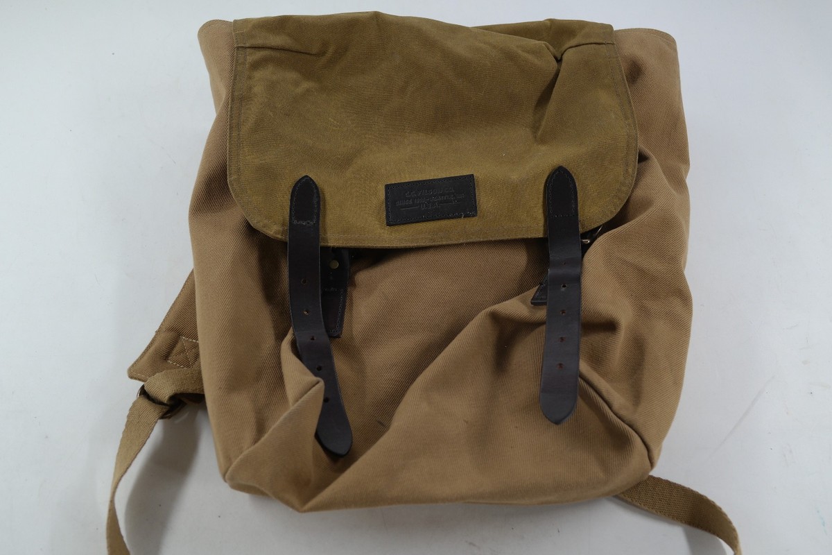 Filson Vintage Ranger Backpack Brown Rugged Twill Leather Bridle